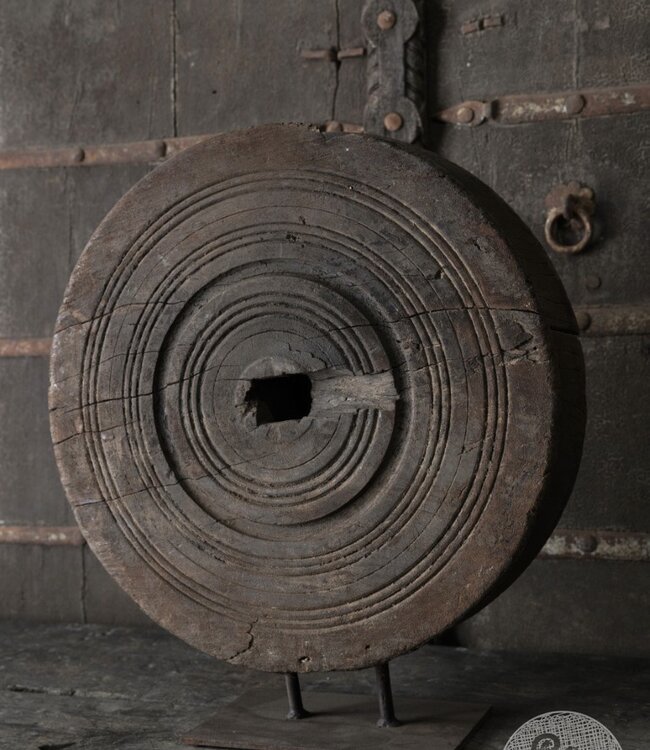 Be-Uniq Authentiek Katrolwiel | India | H50xB56xD11 cm