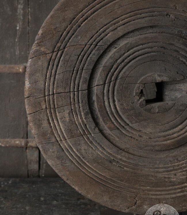 Be-Uniq Authentiek Katrolwiel | India | H50xB56xD11 cm