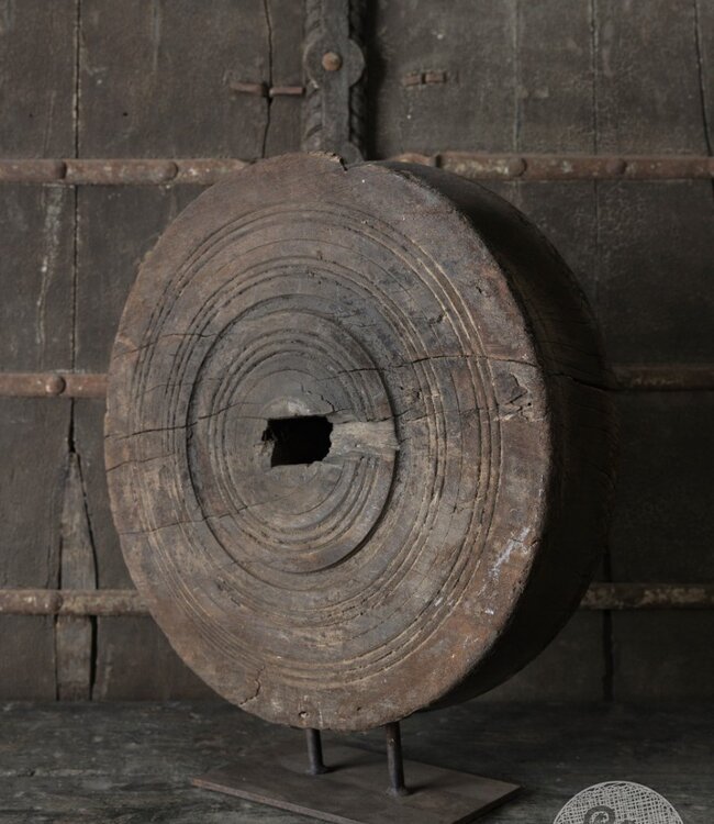 Be-Uniq Authentiek Katrolwiel | India | H50xB56xD11 cm