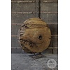 Origineel Oud Wiel Op Standaard | India | H69xB68xD20 cm