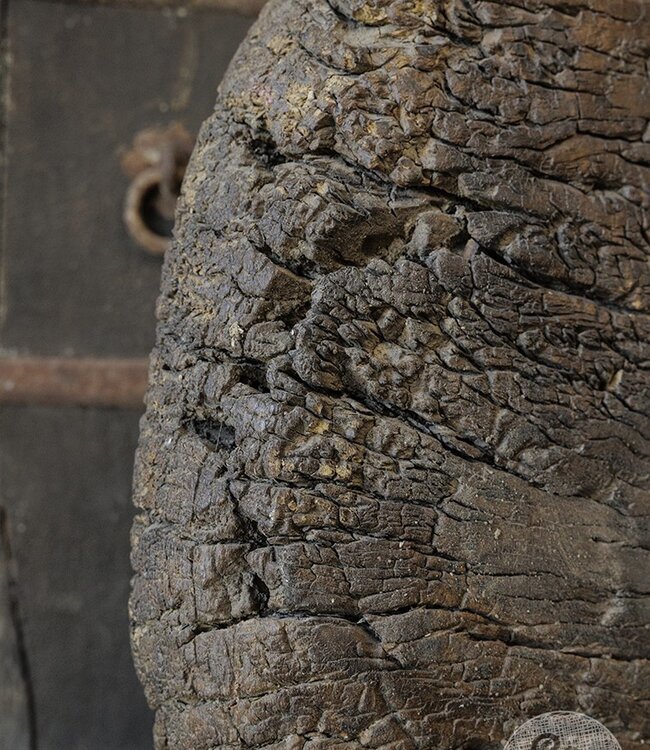 Be-Uniq Origineel Oud Wiel Op Standaard | India | H64xB59xD15 cm