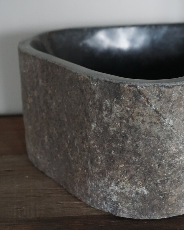 Rene Houtman Kleine Stenen Waskom + Spoelgat | H15 x B28 x D27 cm
