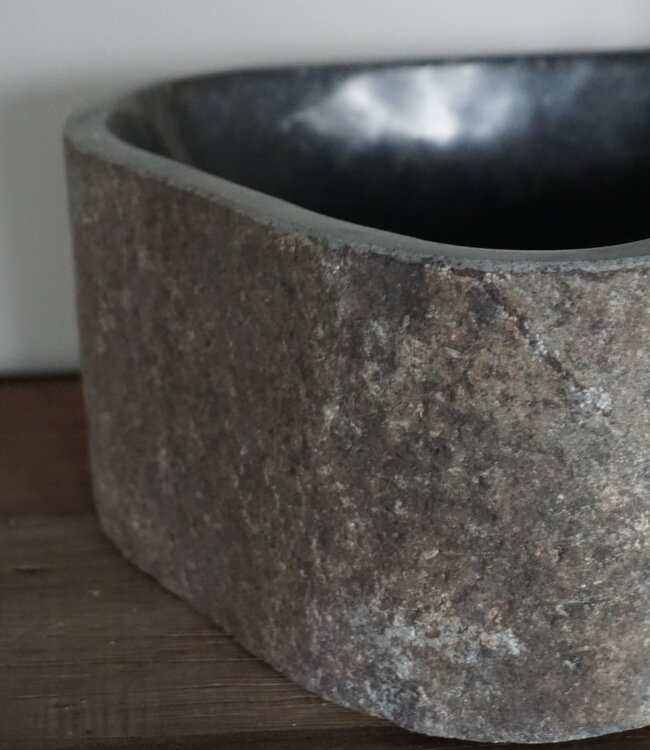 Rene Houtman Kleine Stenen Waskom + Spoelgat | H15 x B28 x D27 cm