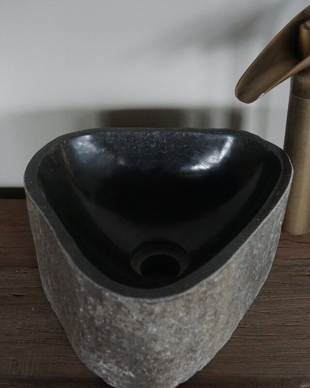 Rene Houtman Kleine Stenen Waskom + Spoelgat | H15 x B28 x D27 cm