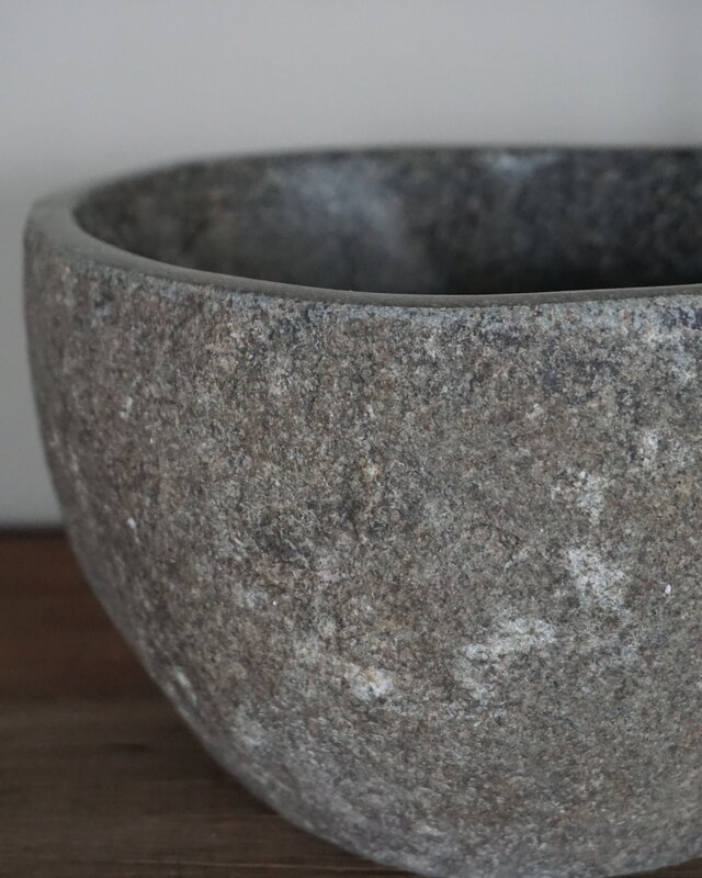 Rene Houtman Kleine Stenen Waskom + Spoelgat | H14 x B28 x D23 cm
