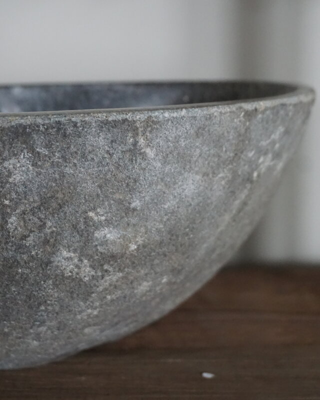Rene Houtman Kleine Stenen Waskom + Spoelgat | H13 x B25 x D21 cm