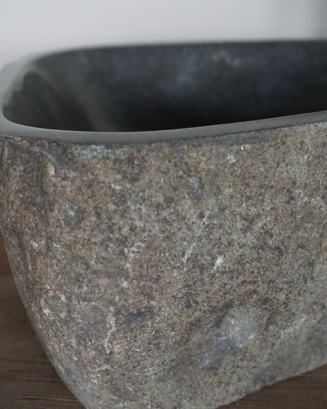 Rene Houtman Kleine Stenen Waskom + Spoelgat | H13 x B26 x D26 cm