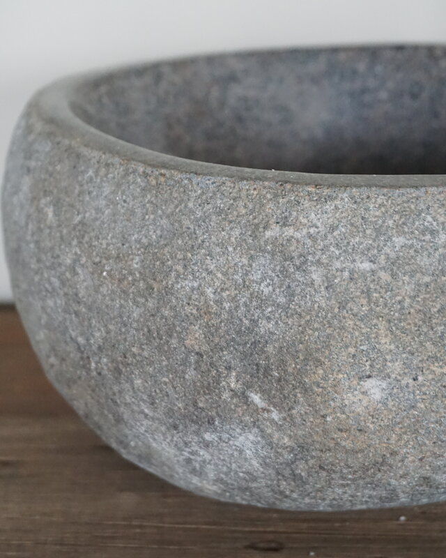 Rene Houtman Kleine Stenen Waskom + Spoelgat | H14 x B30 x D27 cm