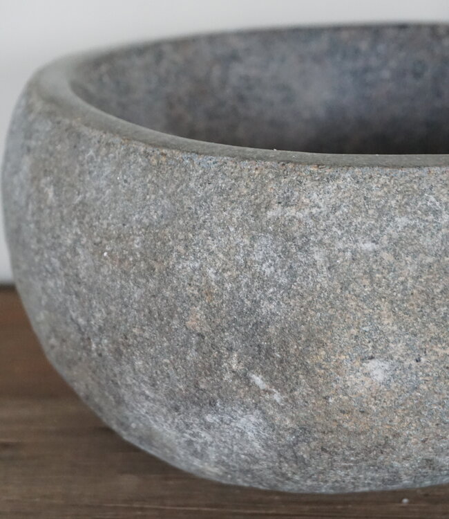 Rene Houtman Kleine Stenen Waskom + Spoelgat | H14 x B30 x D27 cm