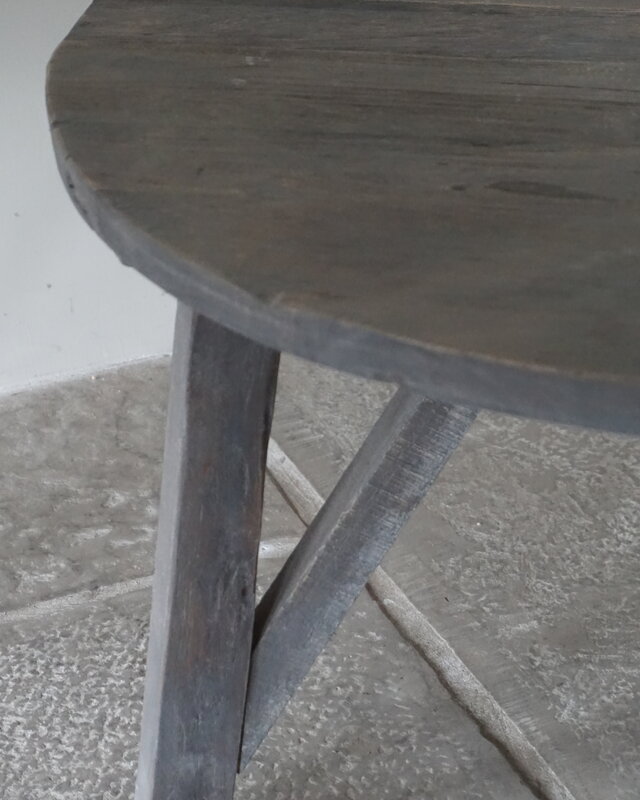 Rene Houtman Bijzettafel Salontafel Set Van 2 | Rond | Vergrijsd Teak