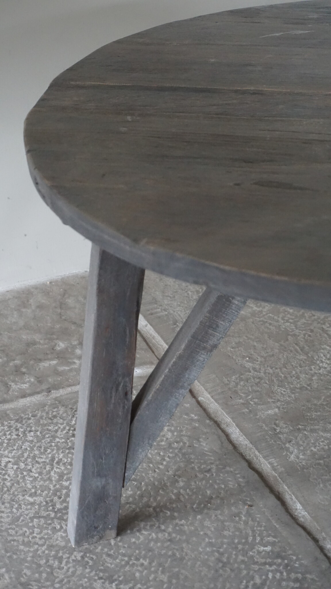 Rene Houtman Bijzettafel Salontafel Set Van 2 | Rond | Vergrijsd Teak