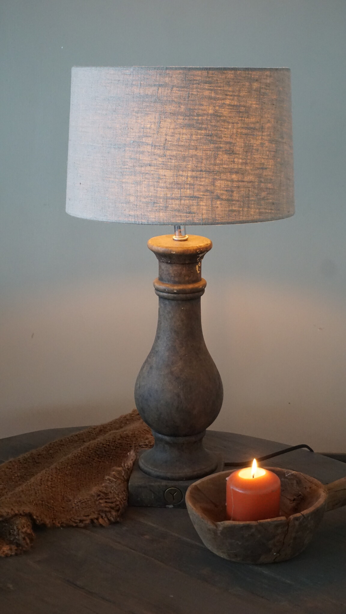 Brynxz Lampenkap | Linnen | Taupe | H19 x D28-30 cm