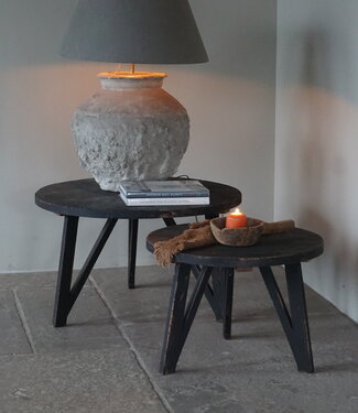 Rene Houtman Bijzettafel | Set Van 2 | Rond | Zwart