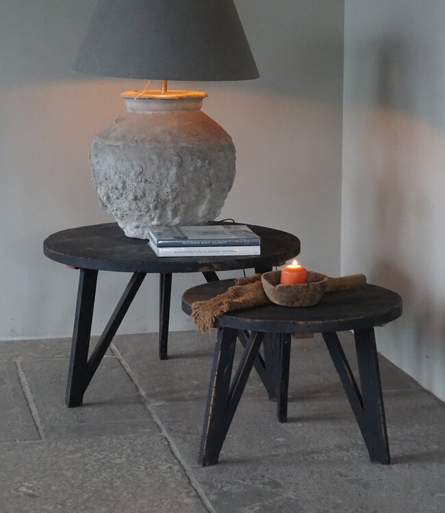 Rene Houtman Bijzettafel | Set Van 2 | Rond | Zwart