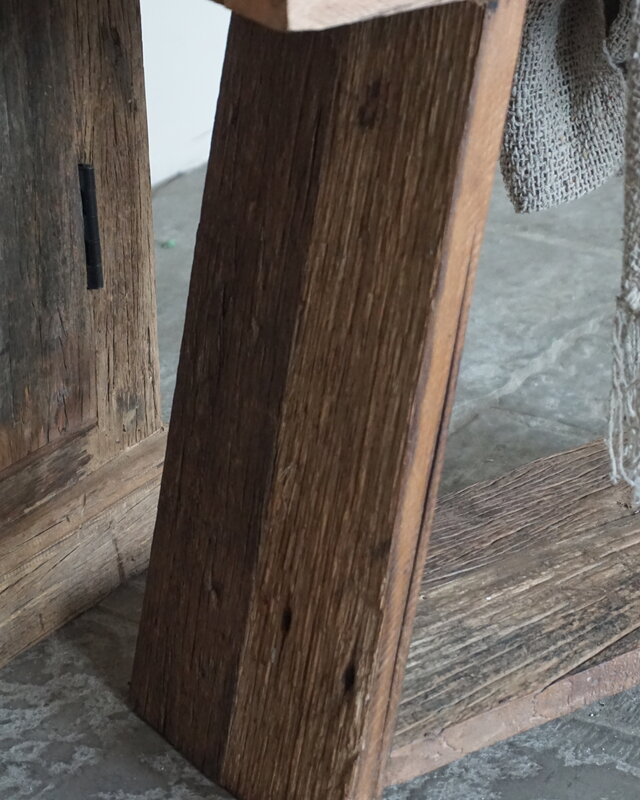 Rene Houtman Bijzettafeltje | Krukje | Brenda | Truckwood | H47xB50xD21 cm