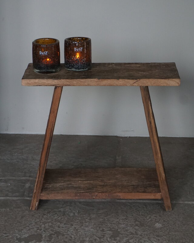 Rene Houtman Bijzettafeltje | Krukje | Brenda | Truckwood | H47xB50xD21 cm