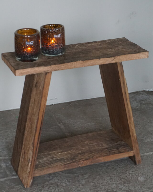 Rene Houtman Bijzettafeltje | Krukje | Brenda | Truckwood | H47xB50xD21 cm