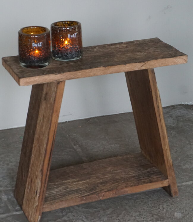 Rene Houtman Bijzettafeltje | Krukje | Brenda | Truckwood | H47xB50xD21 cm