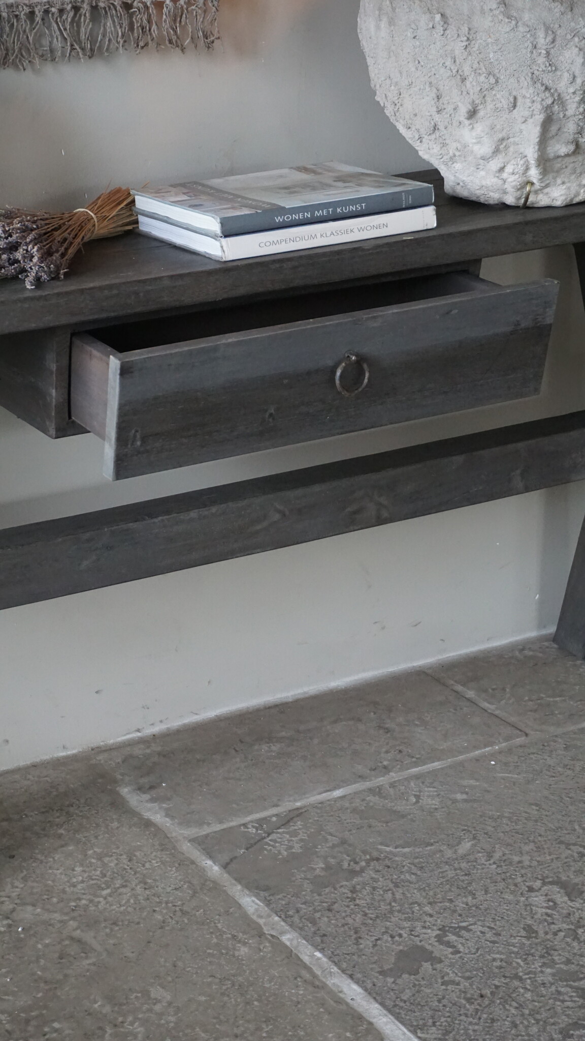 Rene Houtman Sidetable X-Poot Cross | Brown/Grey | H79xB160xD40 cm