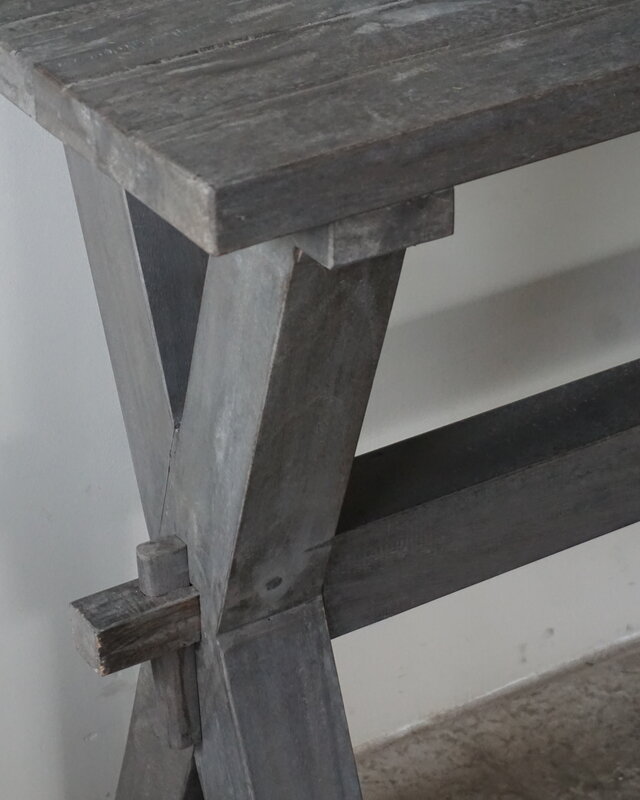 Rene Houtman Sidetable X-Poot Cross | Brown/Grey | H79xB160xD40 cm