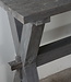 Rene Houtman Sidetable X-Poot Cross | Brown/Grey | H79xB160xD40 cm