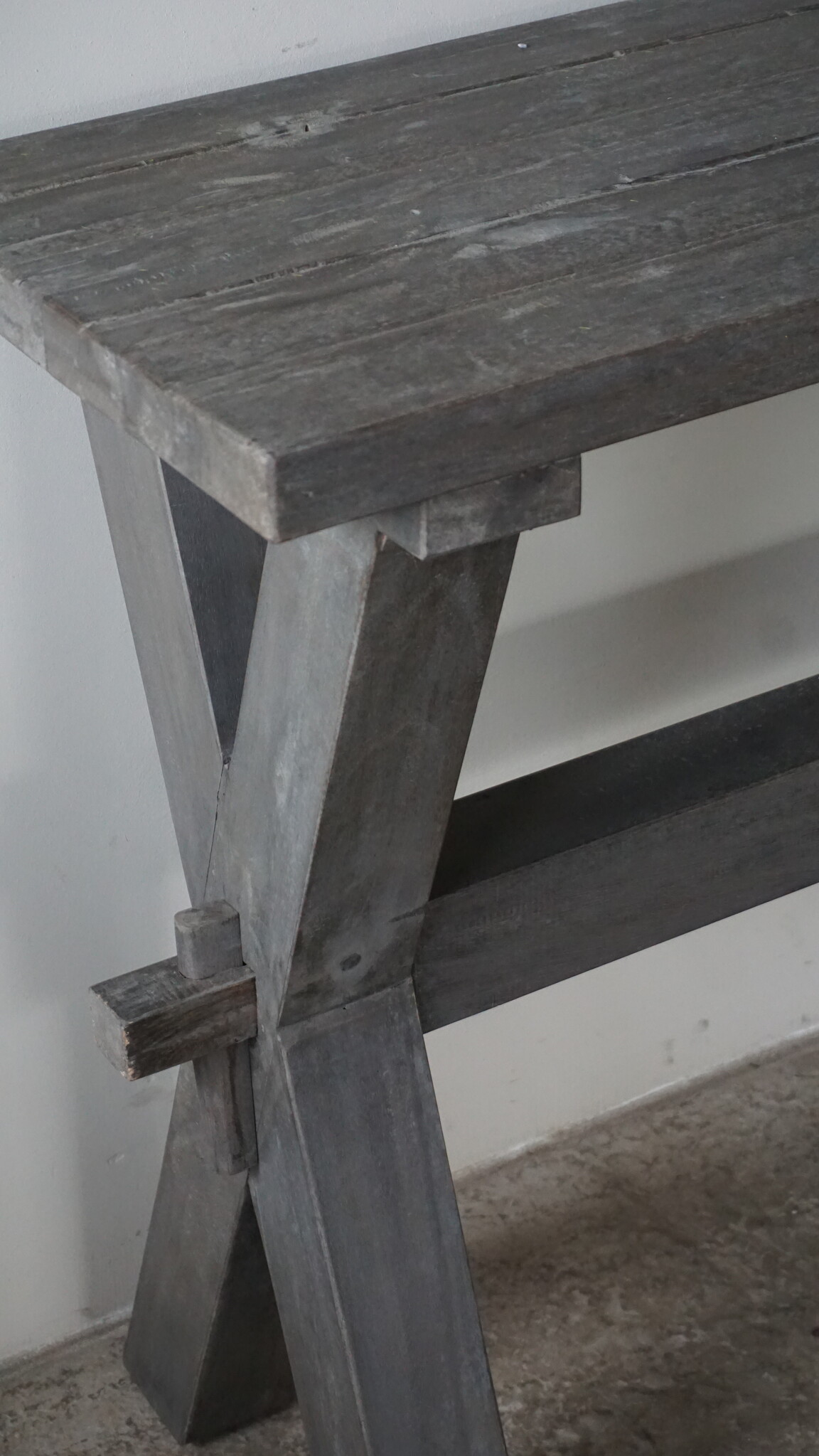 Rene Houtman Sidetable X-Poot Cross | Brown/Grey | H79xB160xD40 cm