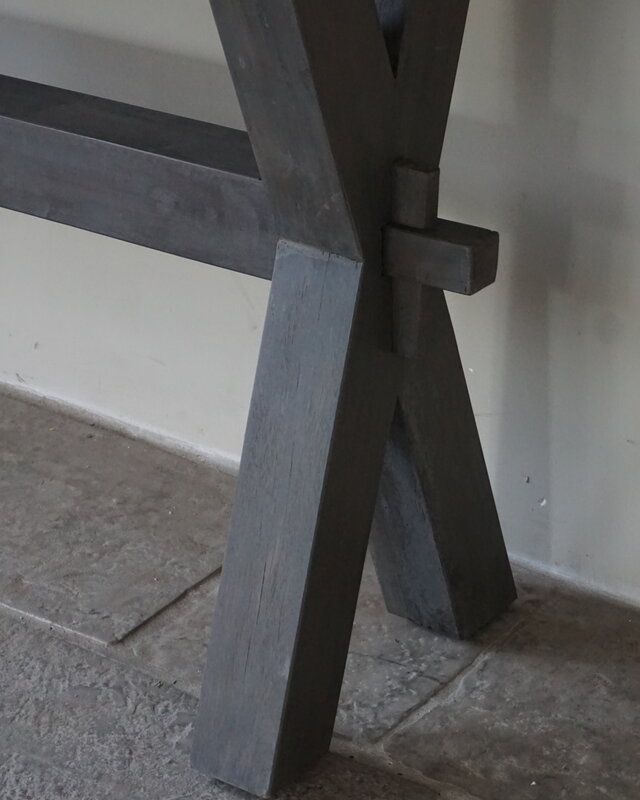 Rene Houtman Sidetable Cross X-Poot | Brown/Grey | H79xB160xD40 cm