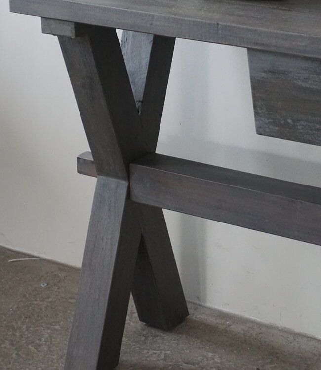 Rene Houtman Sidetable Cross X-Poot | Brown/Grey | H79xB160xD40 cm