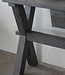 Rene Houtman Sidetable Cross X-Poot | Brown/Grey | H79xB160xD40 cm