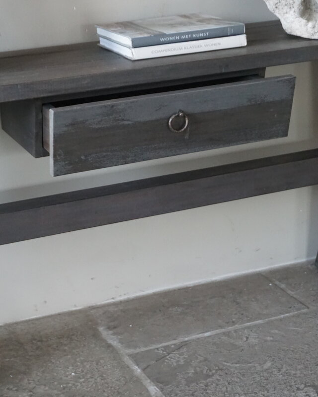 Rene Houtman Sidetable Cross X-Poot | Brown/Grey | H79xB160xD40 cm