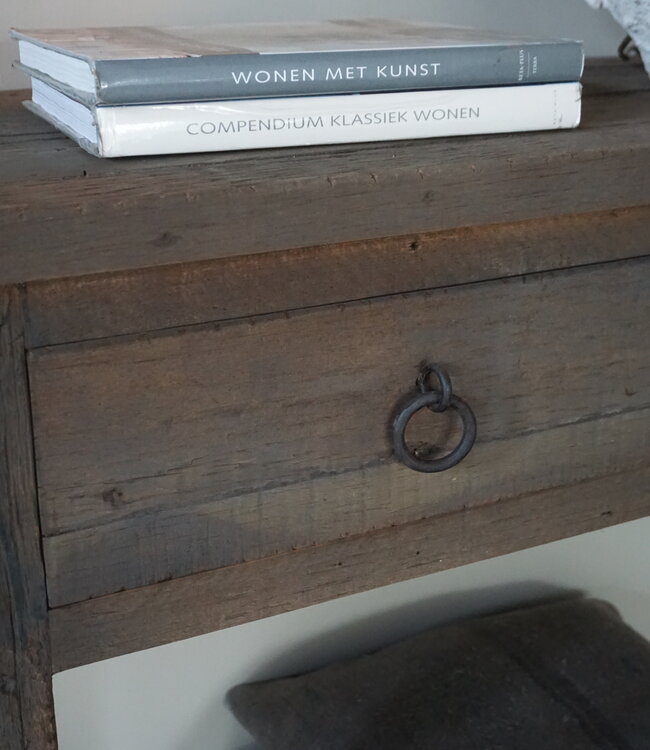 Rene Houtman Dressoir | Oud Hout | 4 Lades | H90xB220xD45 cm