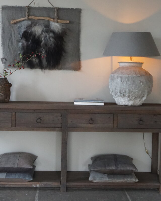 Rene Houtman Dressoir | Oud Hout | 4 Lades | H90xB220xD45 cm