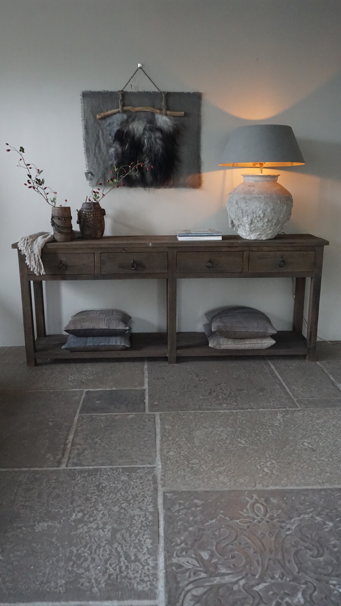 Rene Houtman Dressoir 4 Lades | Oud Hout | H90xB220xD45 cm