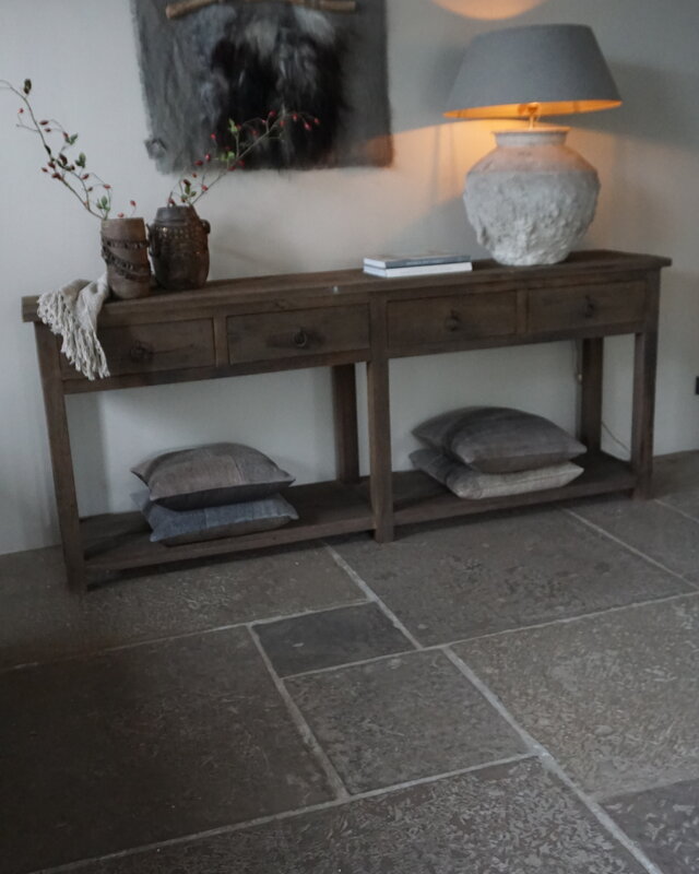 Rene Houtman Dressoir 4 Lades | Oud Hout | H90xB220xD45 cm