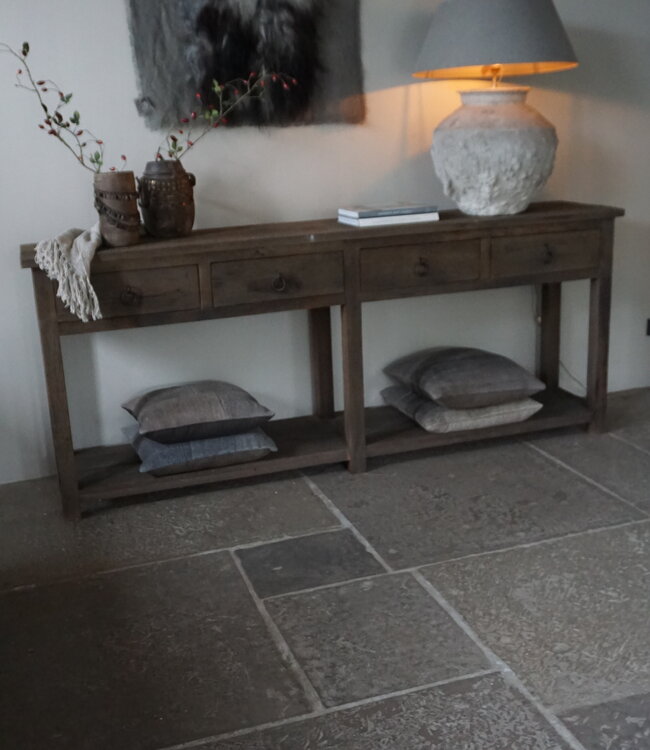 Rene Houtman Dressoir 4 Lades | Oud Hout | H90xB220xD45 cm