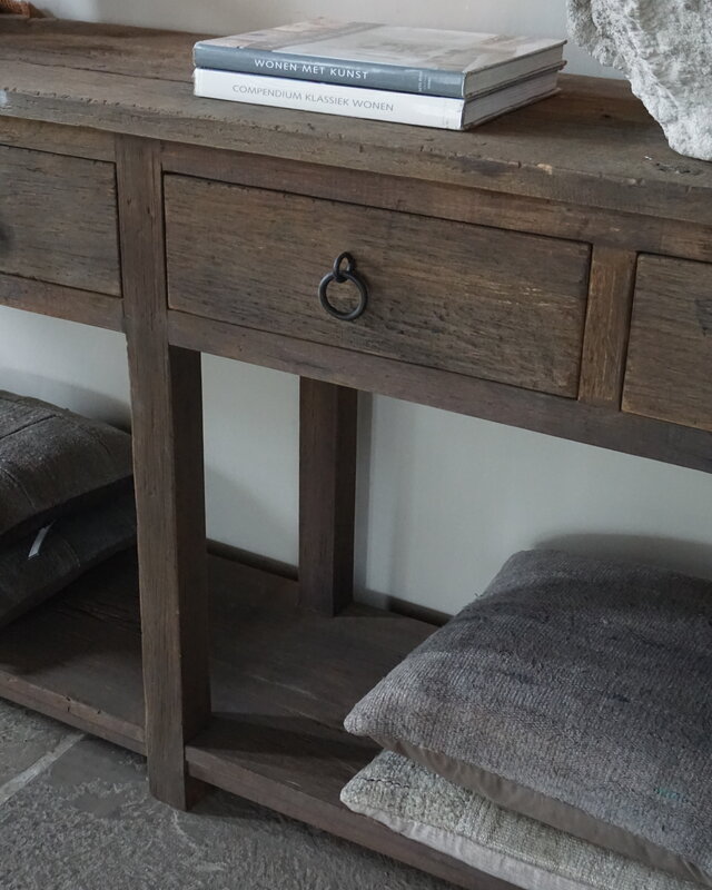 Rene Houtman Dressoir 4 Lades | Oud Hout | H90xB220xD45 cm