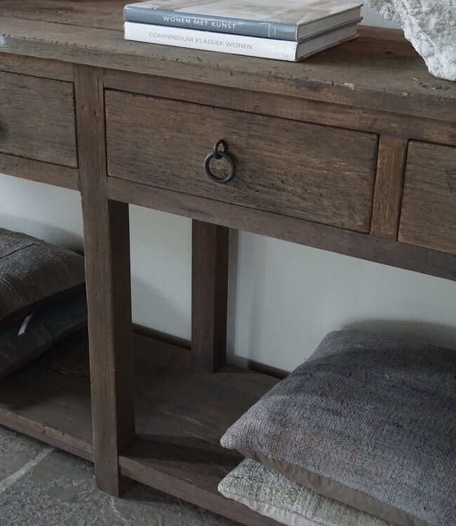 Rene Houtman Dressoir 4 Lades | Oud Hout | H90xB220xD45 cm