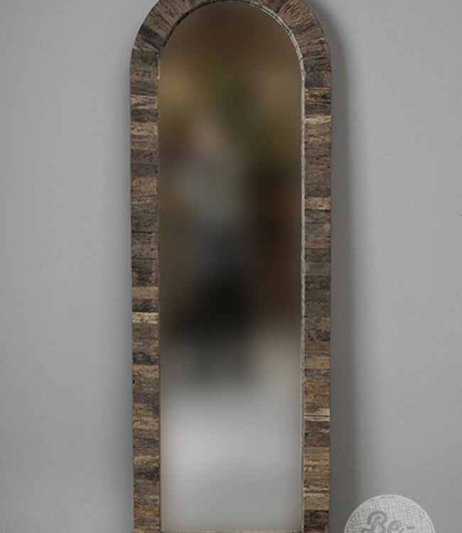 Be-Uniq Toogspiegel Oud Hout | Boog | H180xB60xD6 cm