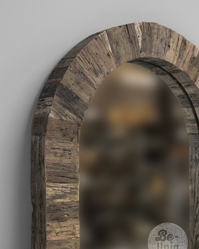 Be-Uniq Toogspiegel Oud Hout | Boog | H180xB60xD6 cm