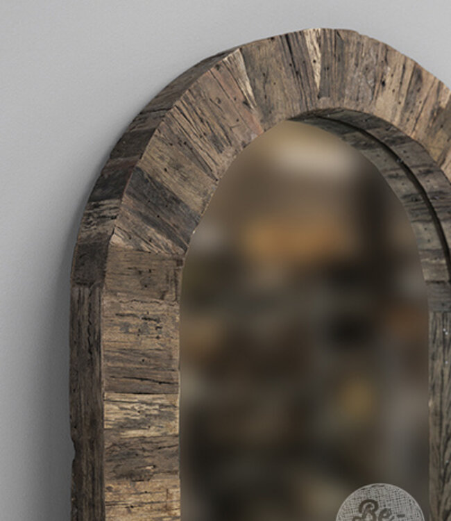 Be-Uniq Toogspiegel Oud Hout | Boog | H180xB60xD6 cm