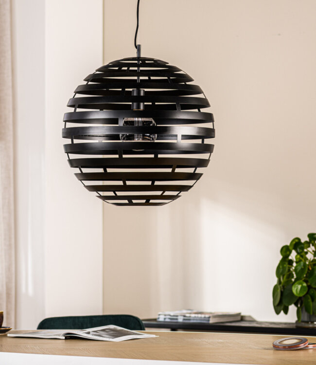 Starfurn Hanglamp Rond Staal 50 cm, H340 zwart