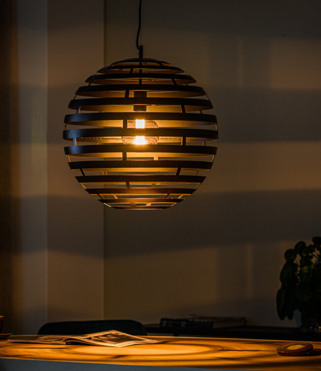 Starfurn Hanglamp Rond Staal 50 cm, H340 zwart