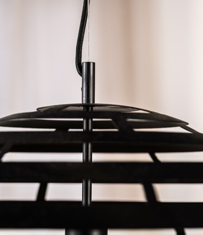 Starfurn Hanglamp Rond Staal 50 cm, H340 zwart