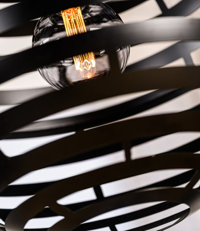 Starfurn Hanglamp Rond Staal 50 cm, H340 zwart