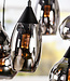 Starfurn Hanglamp 6-Lampen H340 Rook/Smokeglas
