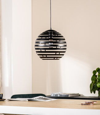 Not available Hanglamp Rond Staal 30 cm, H340 zwart
