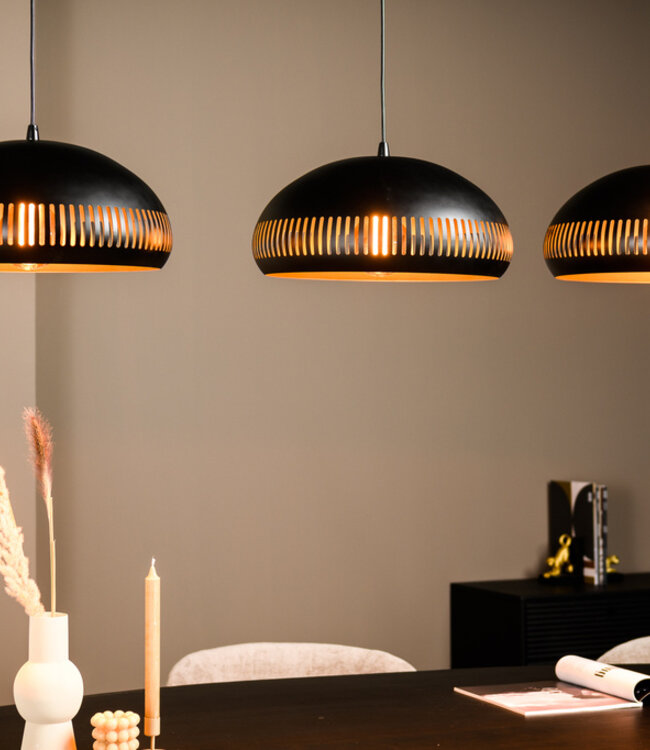 Not available Hanglamp 3-lichten, H340 zwart/goud