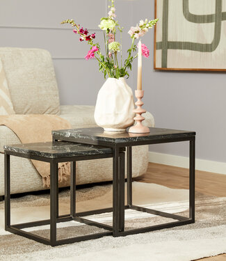 Starfurn Salontafel Daan | Set Van 2  | Zwart marmer
