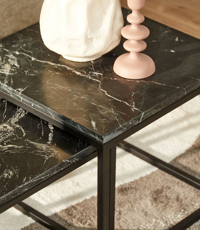 Starfurn Salontafel Daan | Set Van 2  | Zwart marmer