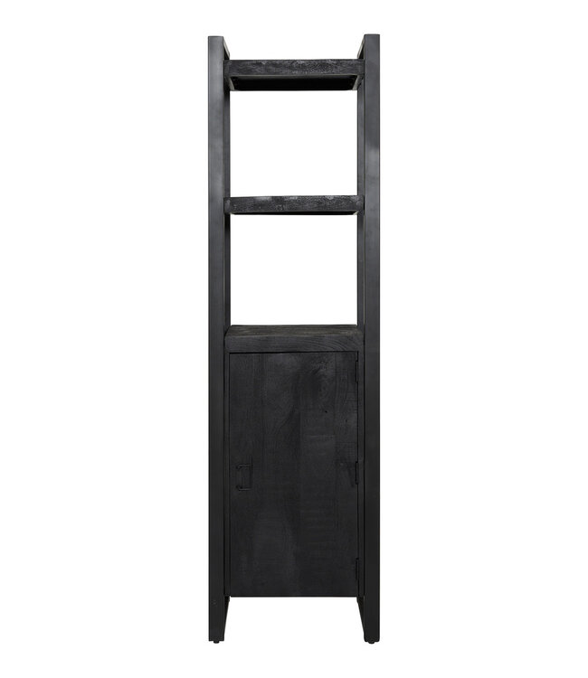 Starfurn Boekenkast Boaz | Zwart | Mangohout | 1 deur